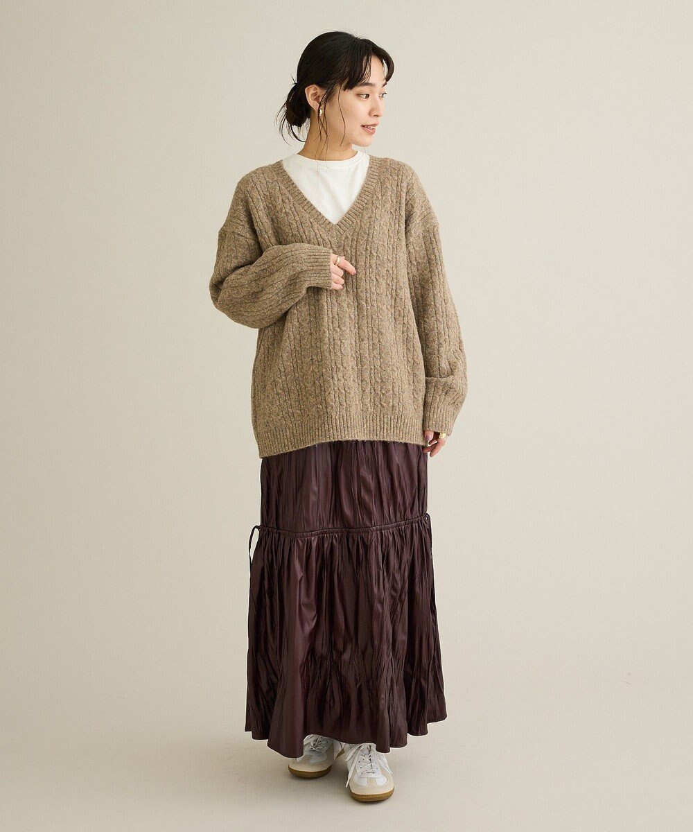 CRAFT STANDARD BOUTIQUE レザーライクギャザースカート 