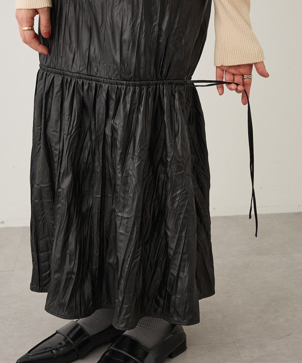 CRAFT STANDARD BOUTIQUE レザーライクギャザースカート 