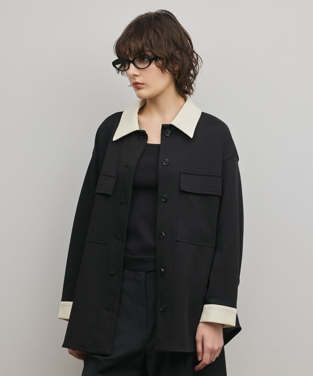 GRACE CONTINENTAL レザーカットシャツ 