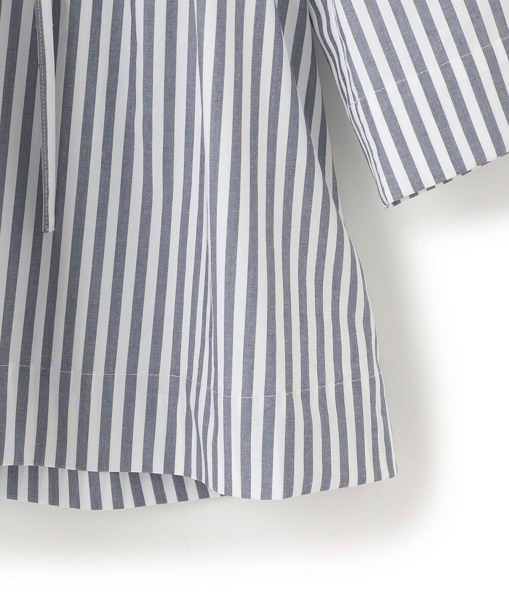 UNFILO コットンブロード フリルネックシャツ 