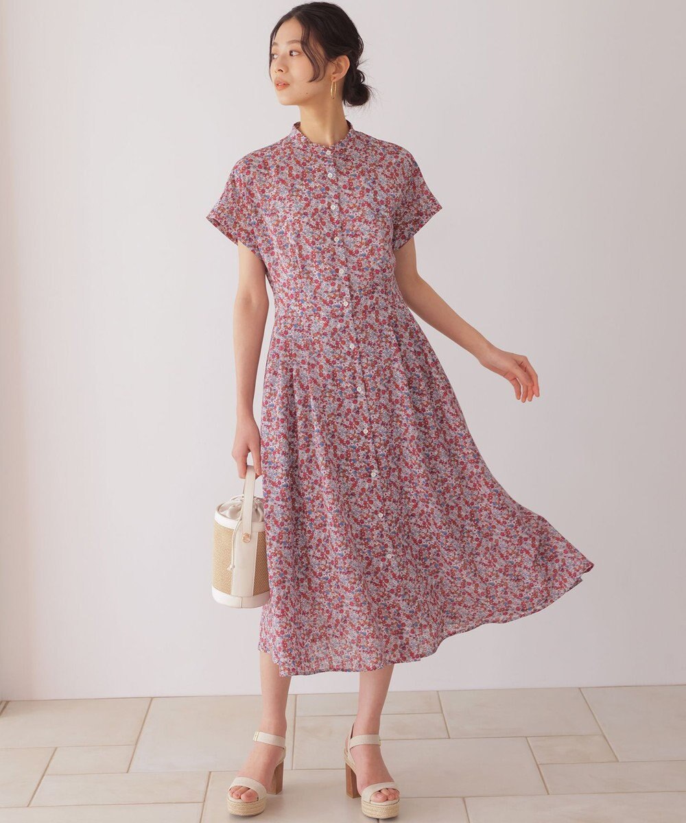 組曲 フラワーガーデンプリント ワンピース 