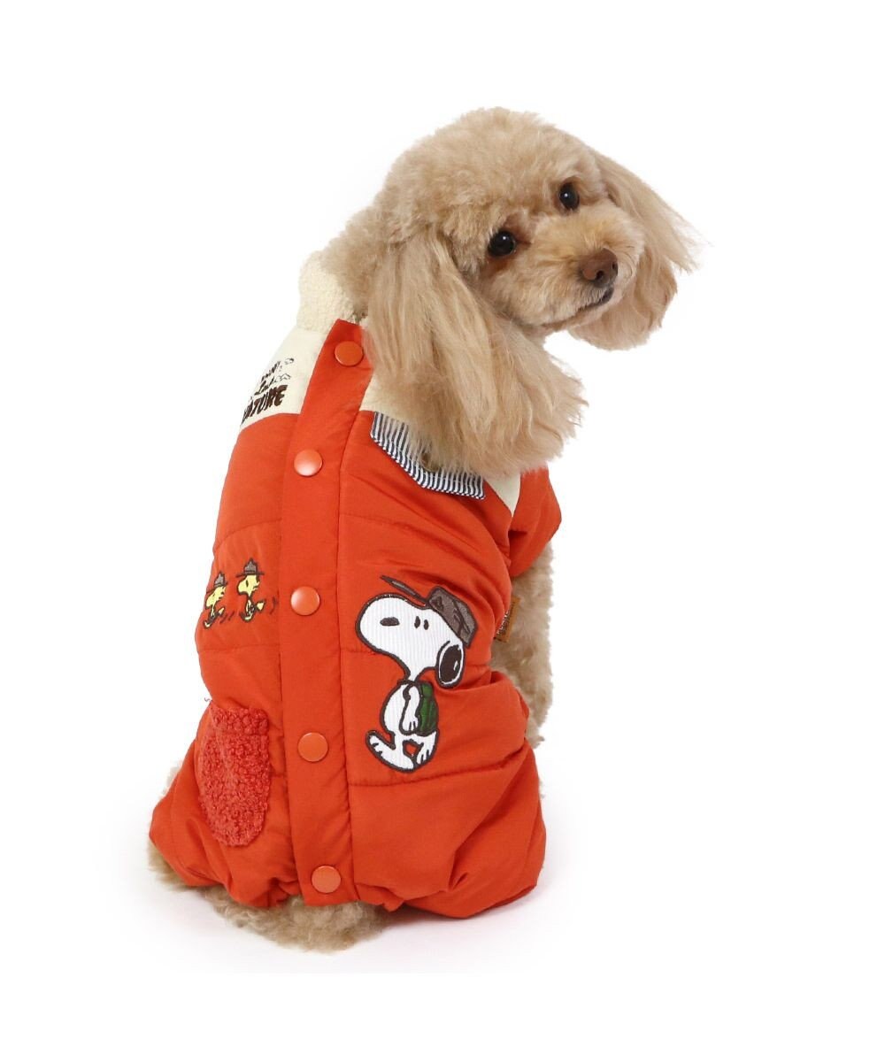 PET PARADISE スヌーピー 遠赤外線 綿入れつなぎ 小型犬 