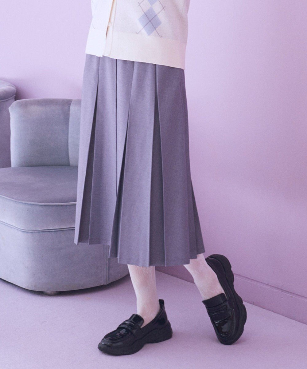 earth music&ecology タックプリーツミディスカート 