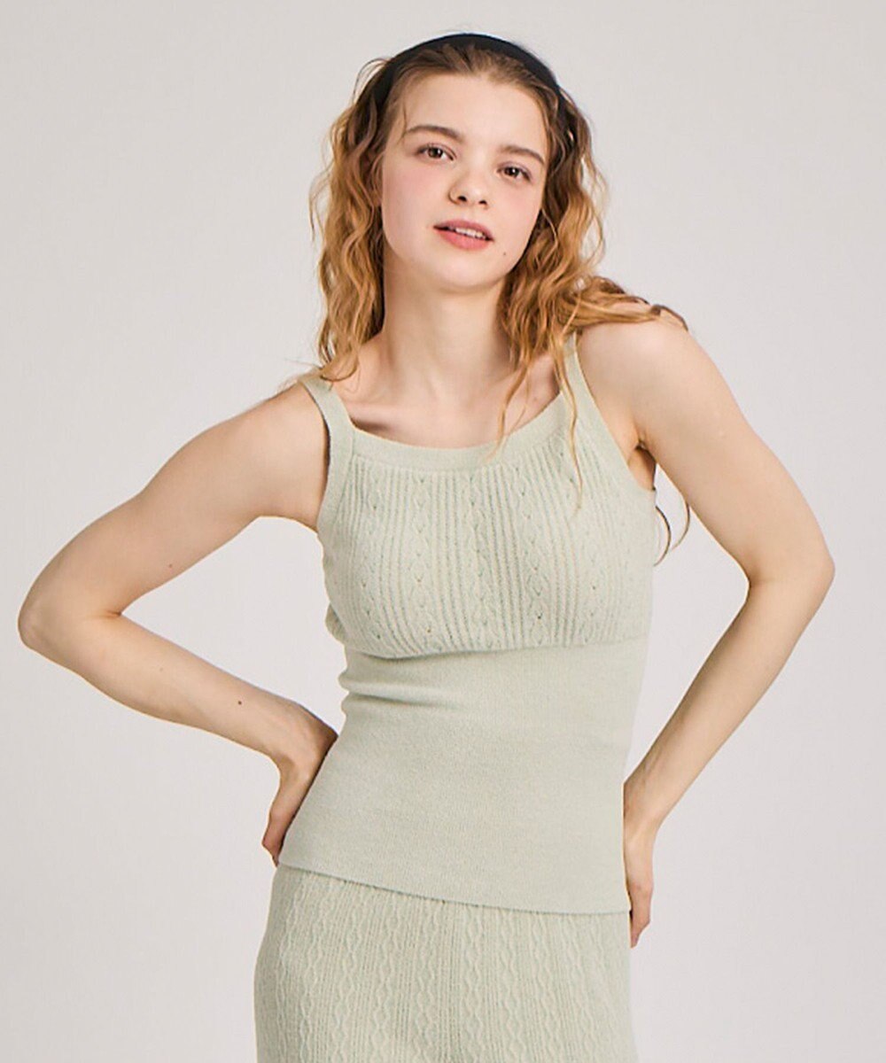 une nana cool とろみ素材がここちよいカップ付きキャミソール　moi room（モアルーム） 