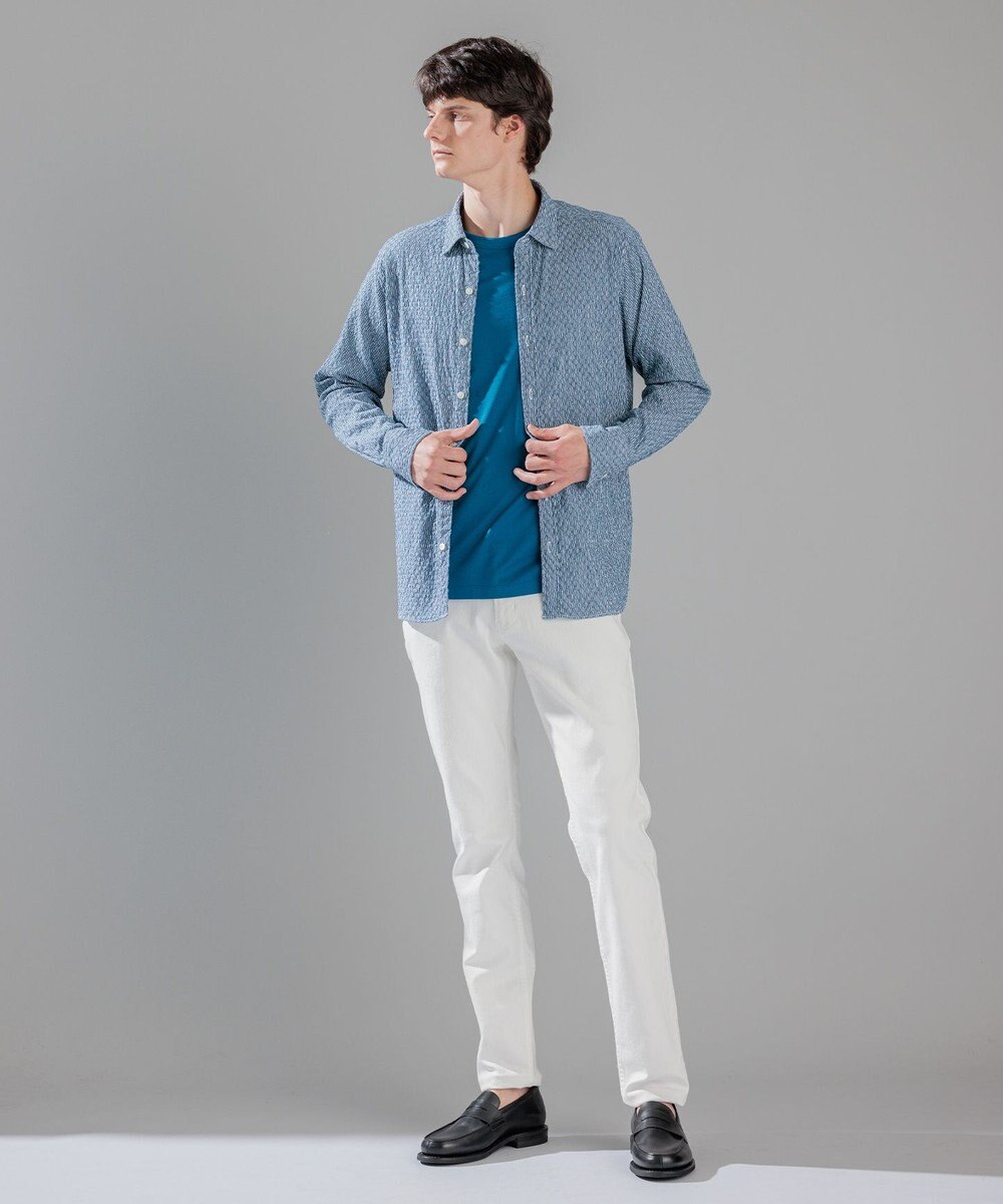 JOSEPH HOMME トライジャガード ストライプ ストレッチ    レギュラーカラーシャツ 