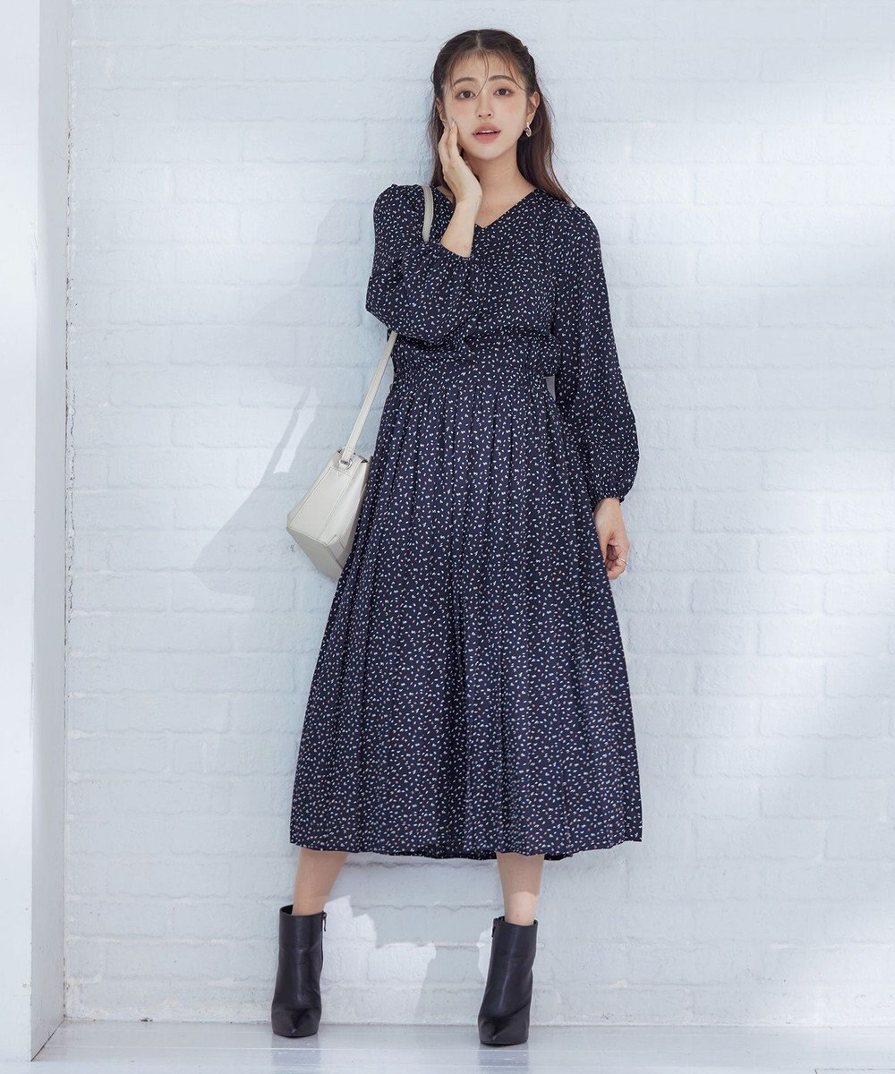 Tiaclasse 【洗える・新色追加】パフスリーブプリーツワンピース 