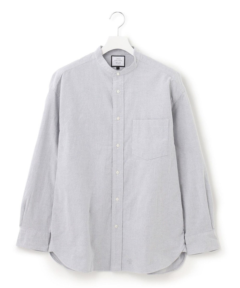 J.PRESS YORK STREET 【UNISEX】起毛オックスフォードシャツ/バンドカラー 