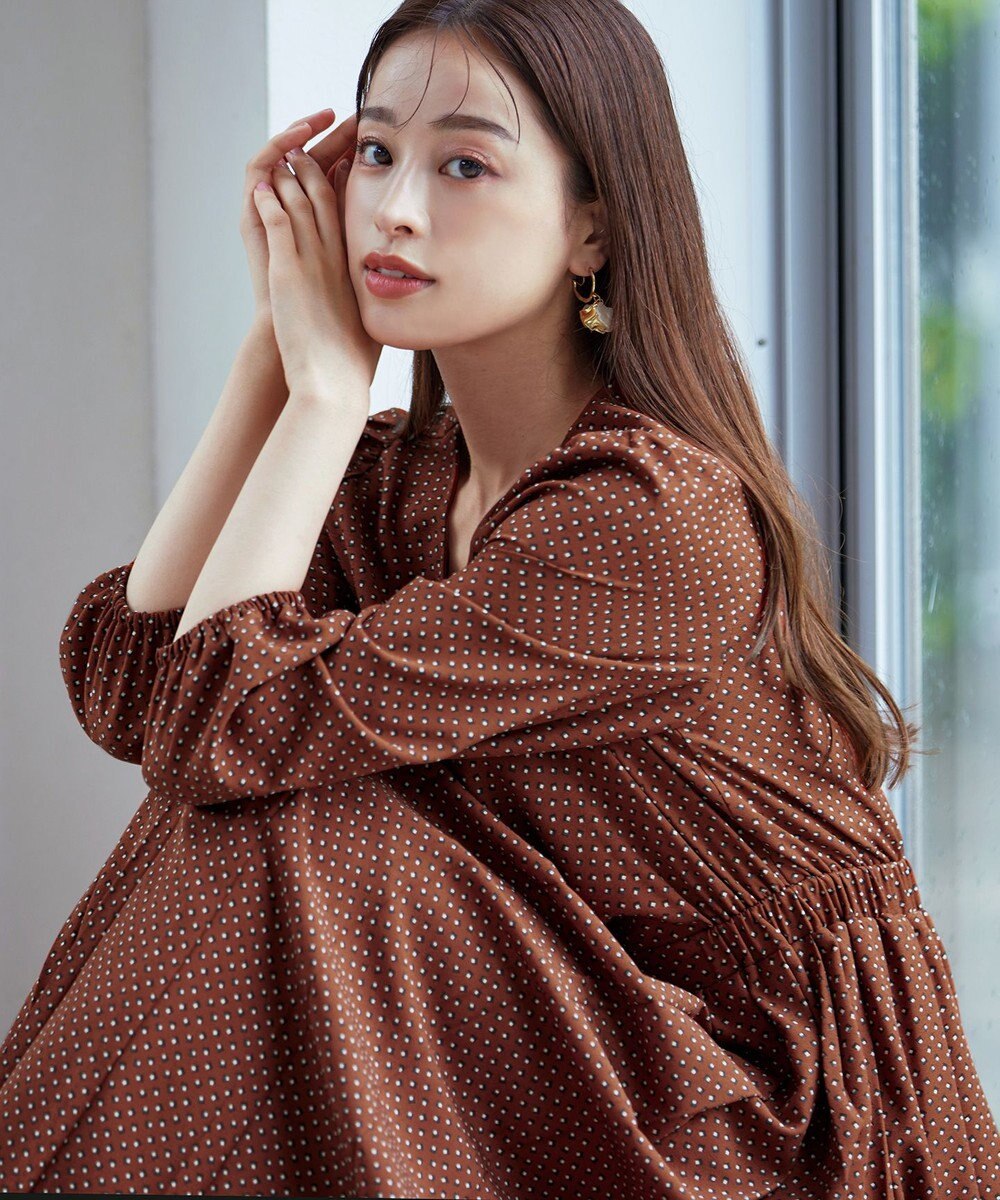 Tiaclasse 【洗える・新色追加】パフスリーブプリーツワンピース 