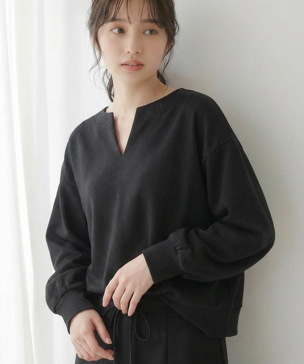 Feroux キーネック ダンボール トップス 