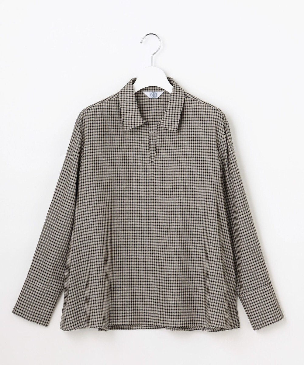 J.PRESS LADIES サイロチェック スキッパー ブラウス 