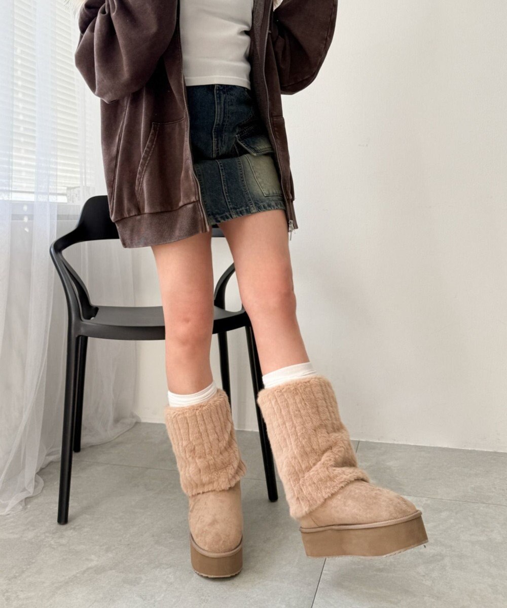 WEGO 【暖かい】2wayムートンタッチブーツ 