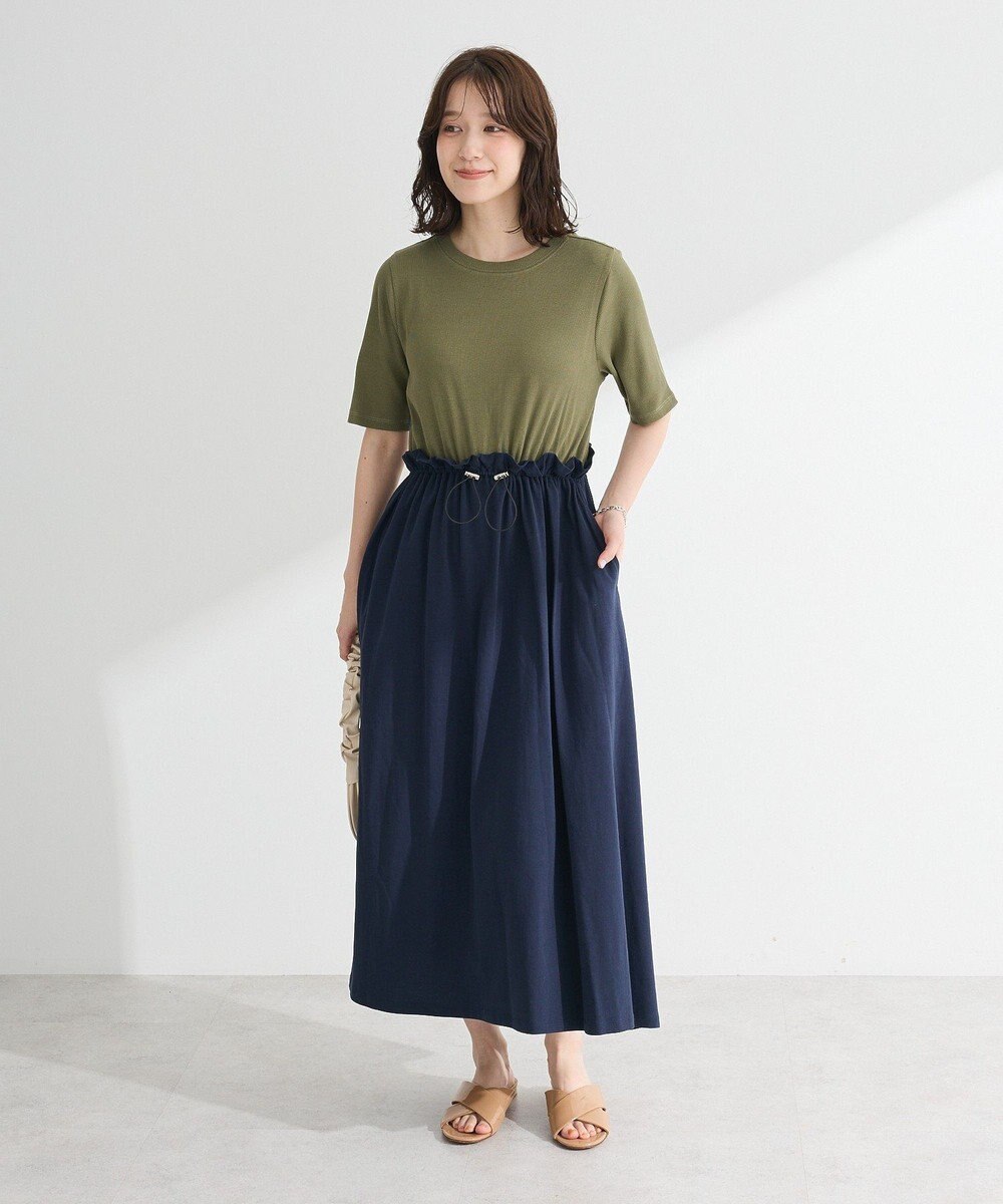 Green Parks ・ＳＵＧＡＲ　ＳＰＯＯＮ半袖リブドッキングワンヒ 