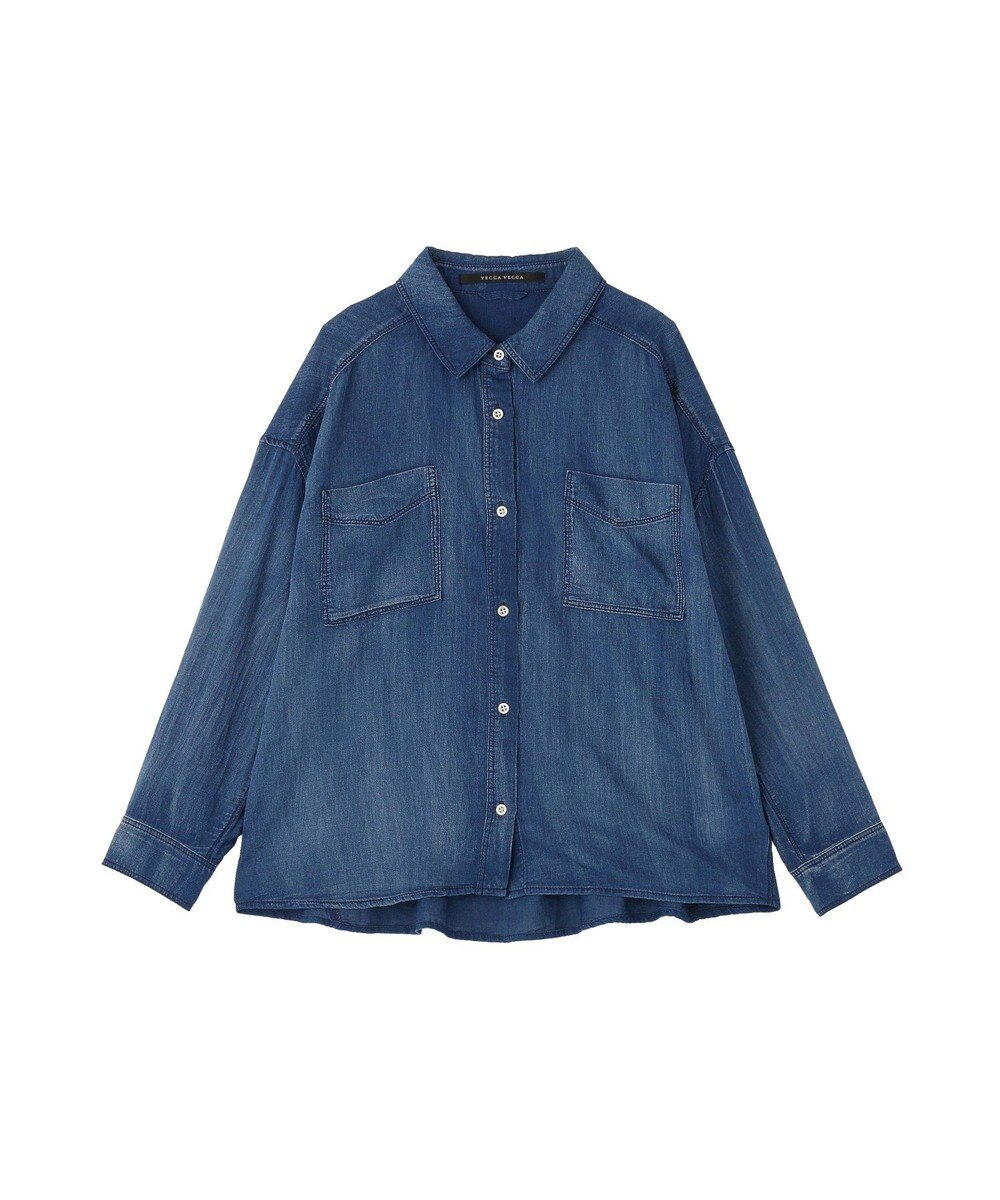 YECCA VECCA シアーデニムシャツ 