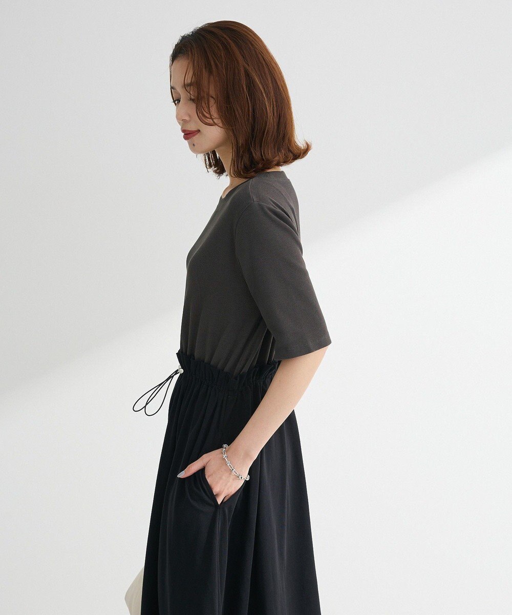 Green Parks ・ＳＵＧＡＲ　ＳＰＯＯＮ半袖リブドッキングワンヒ 