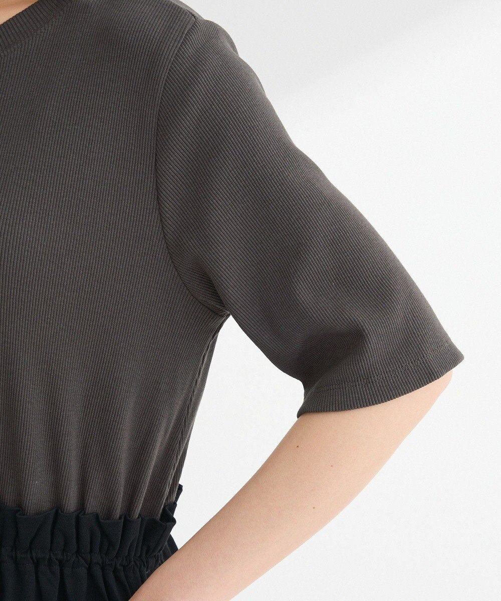 Green Parks ・ＳＵＧＡＲ　ＳＰＯＯＮ半袖リブドッキングワンヒ 