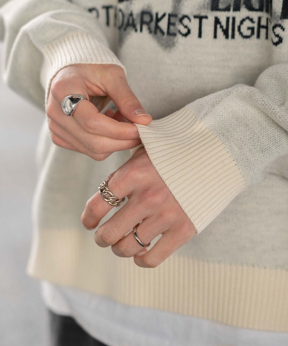 WEGO スプレーグラフィックニットプルオーバー 