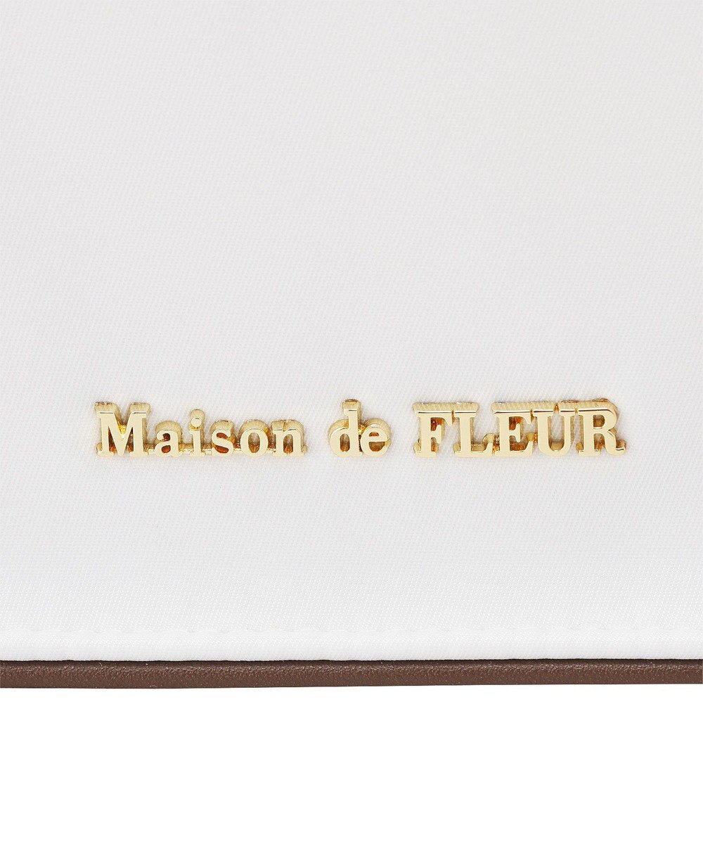 Maison de FLEUR トリコロールスクエアトートバッグ 