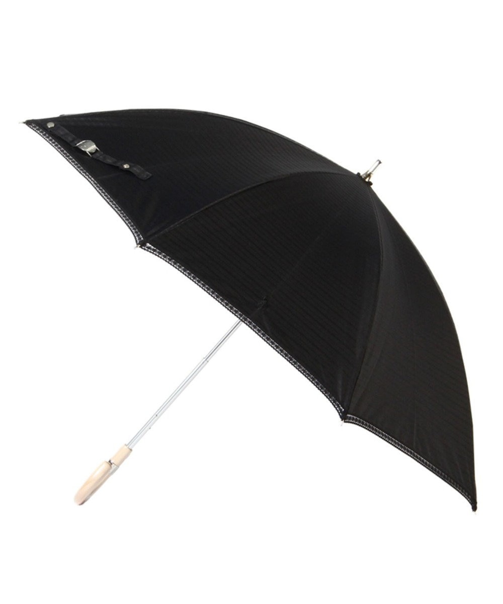 MOONBAT 【軽量】POLO RALPH LAUREN 晴雨兼用日傘 長傘 ジャガード×レース／遮光 遮熱 UV ブラック