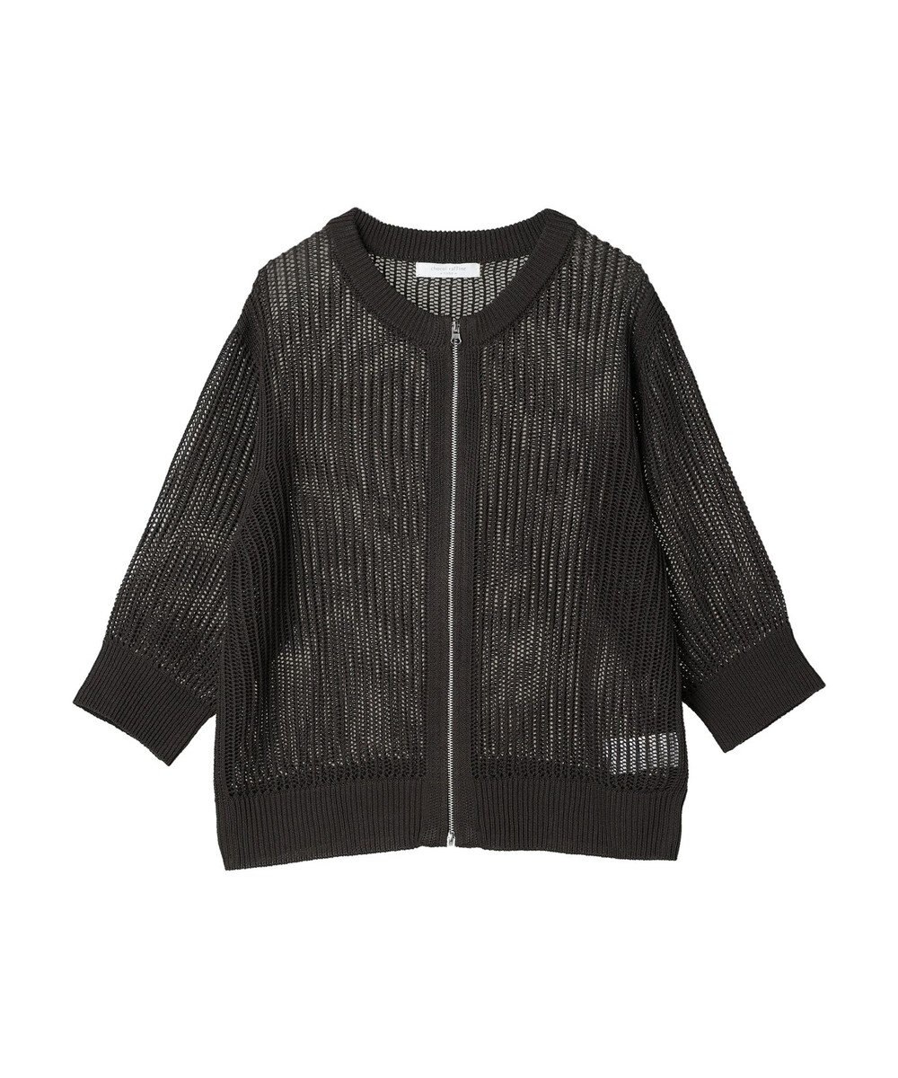 Green Parks Ｚｉｐ付メッシュカーディガン 