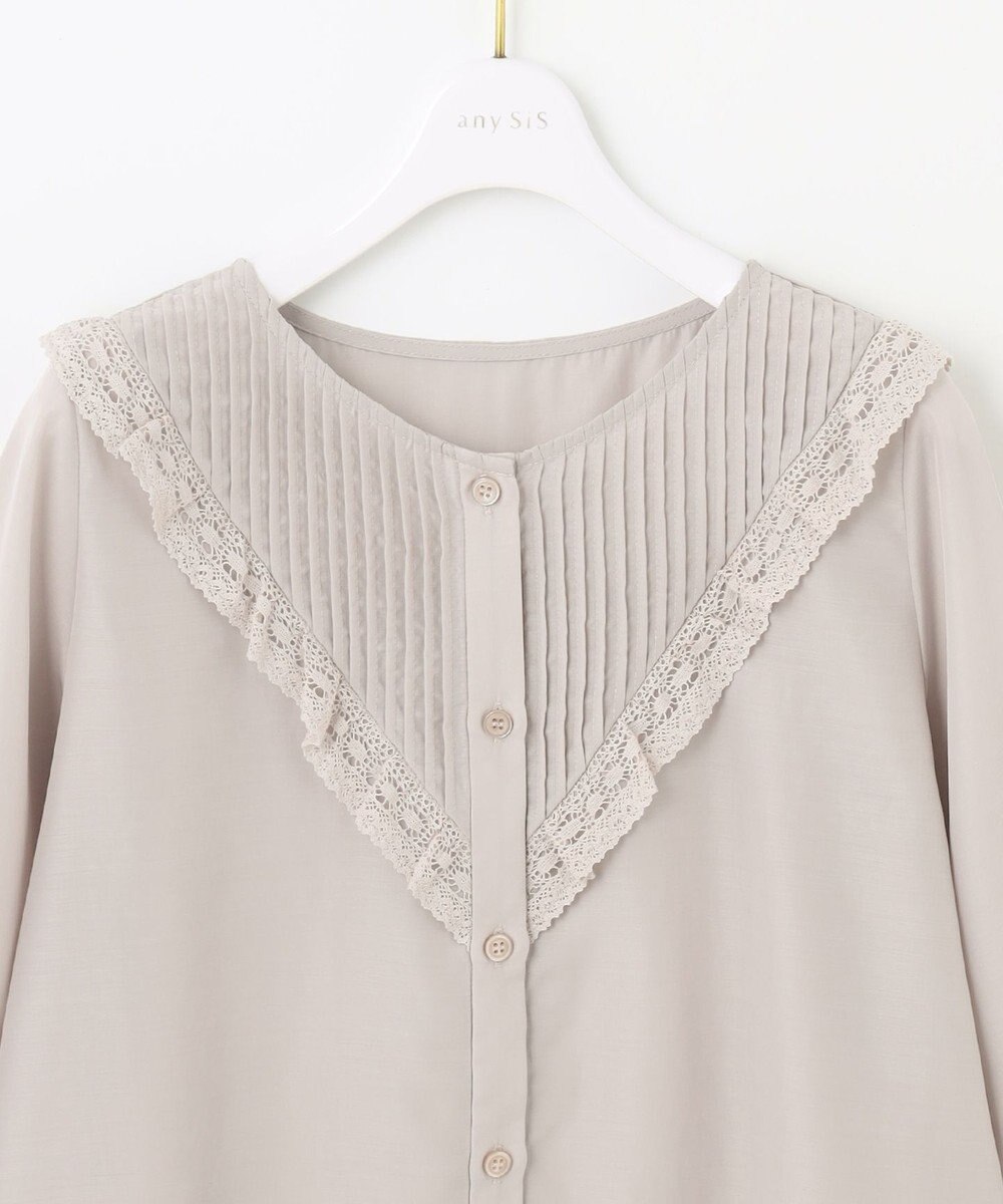 ANY SIS 【洗える】レースフリル ブラウス 