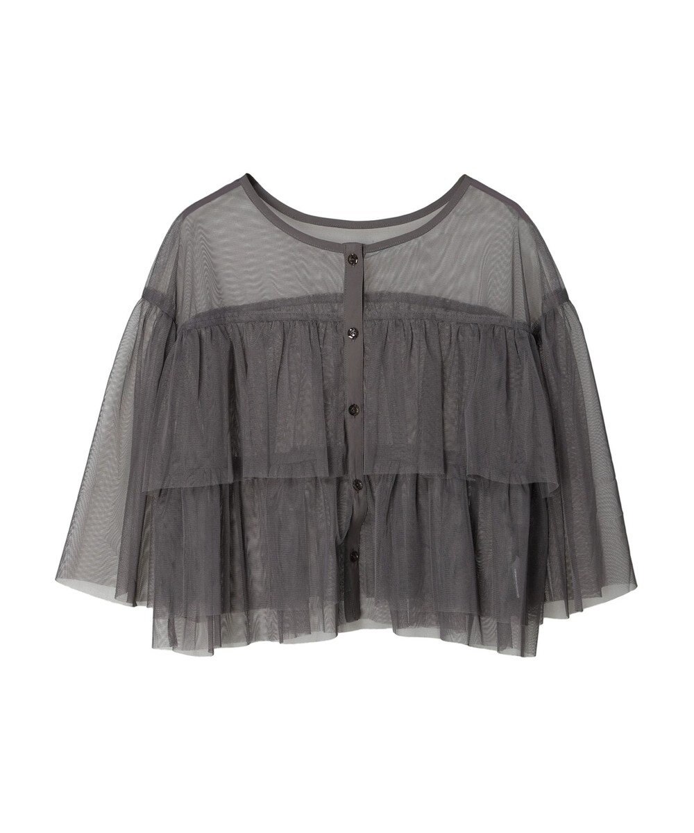 Green Parks ・ＳＵＧＡＲ　ＳＰＯＯＮ　チュールティアードブラウス 