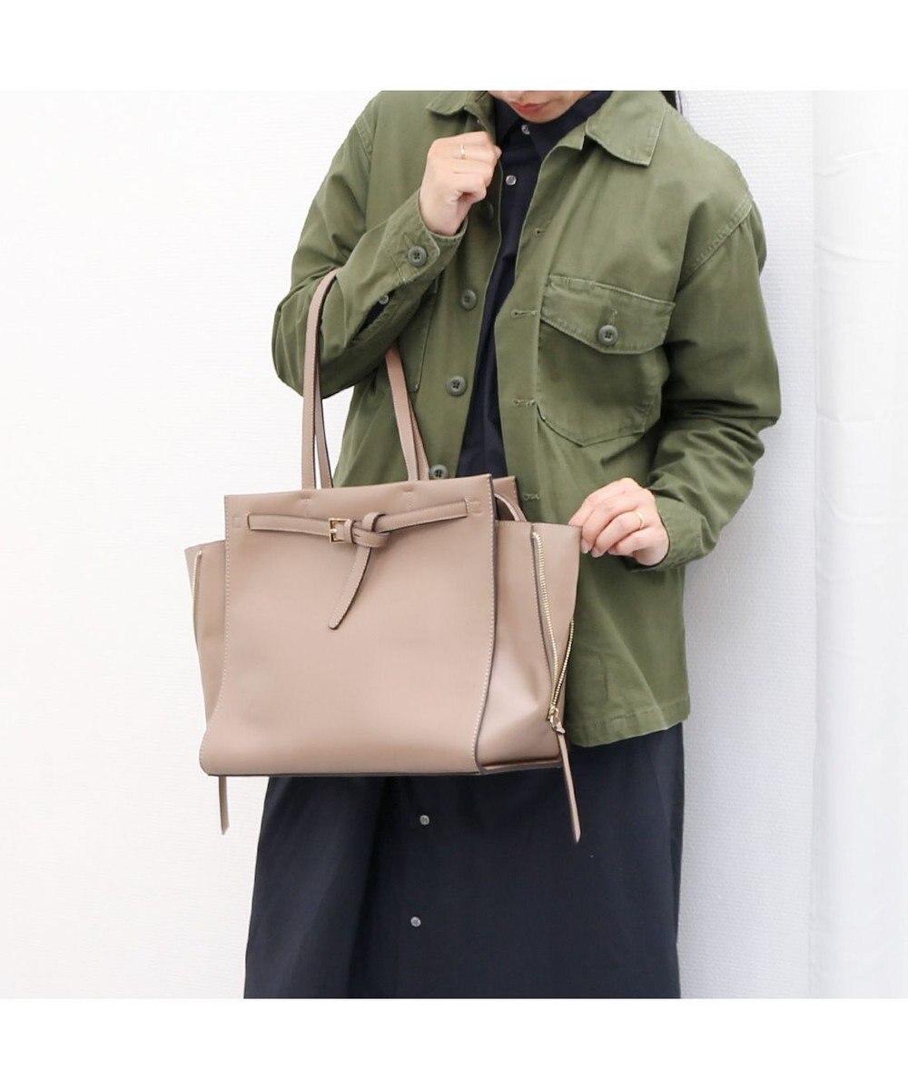 UNBILLION カシュカシュ cachecache / ベルトディテールサイドジップA4トート 