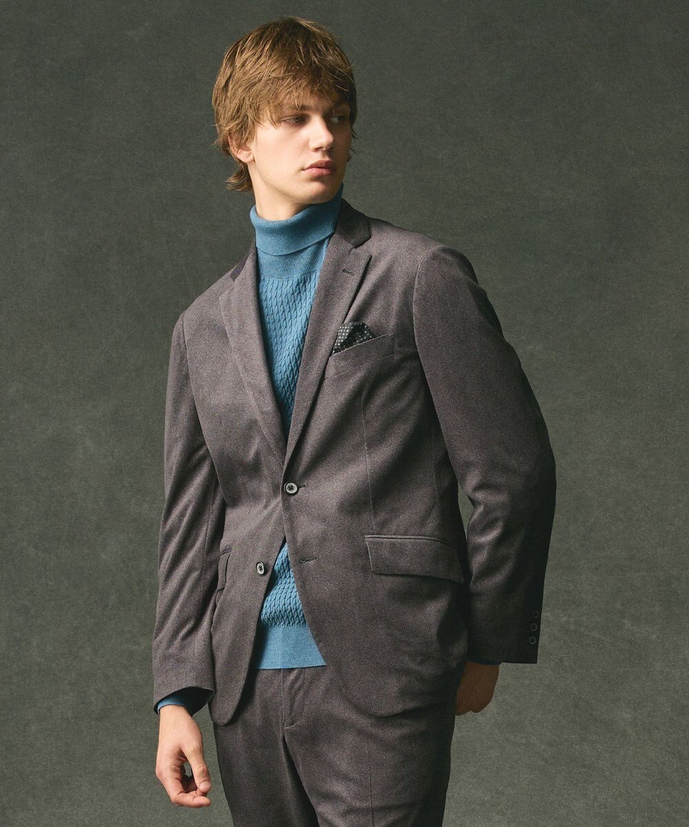 JOSEPH ABBOUD 【軽量/ストレッチ/スウェードタッチ】トリコットコーデュロイ ジャケット 