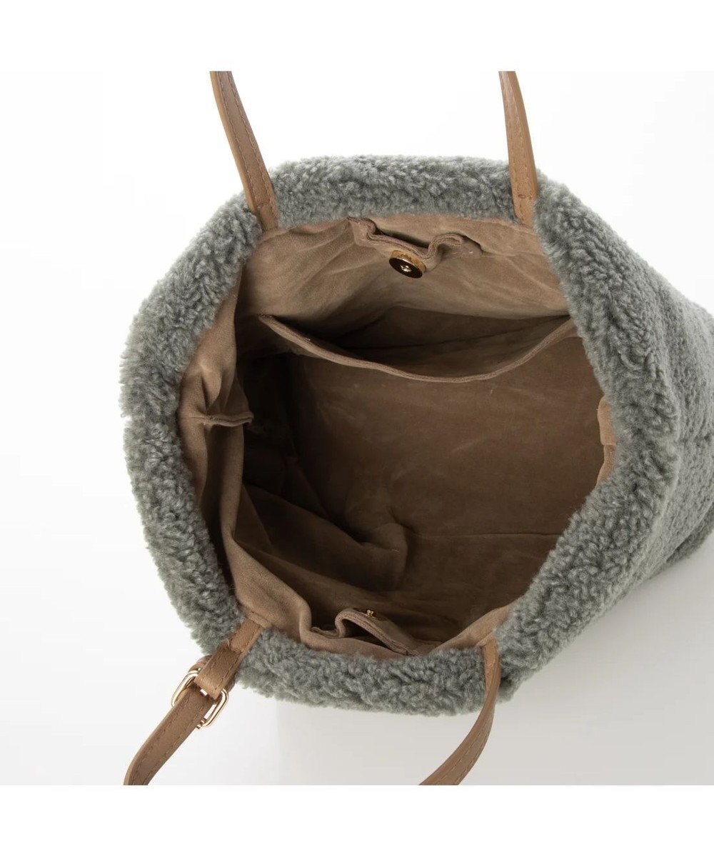 UNBILLION cachecache ドット刺繍ボアミニトートバッグ 