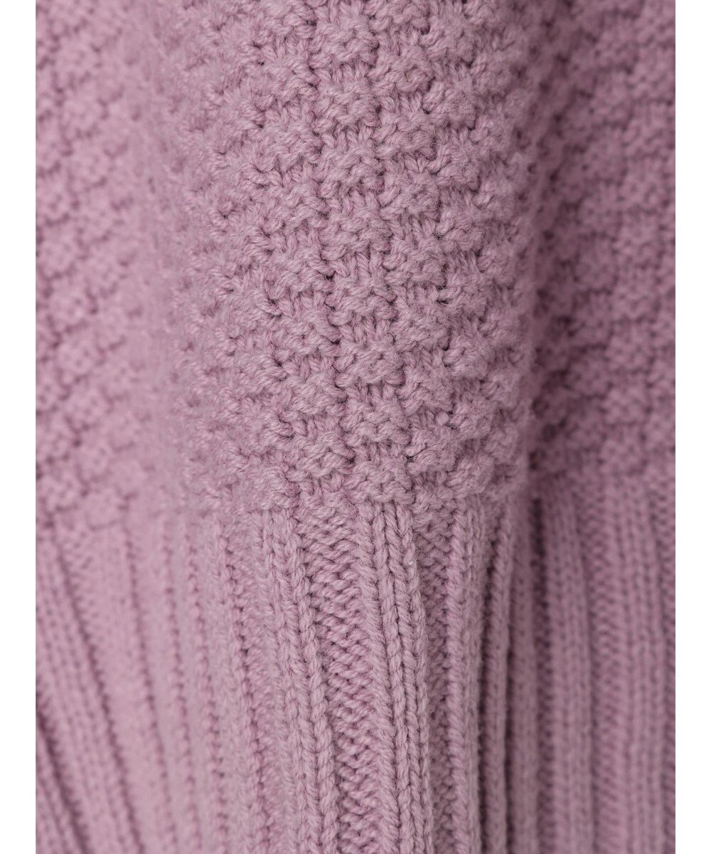 Green Parks 袖ラインカノコ編みニットプルオーバー 