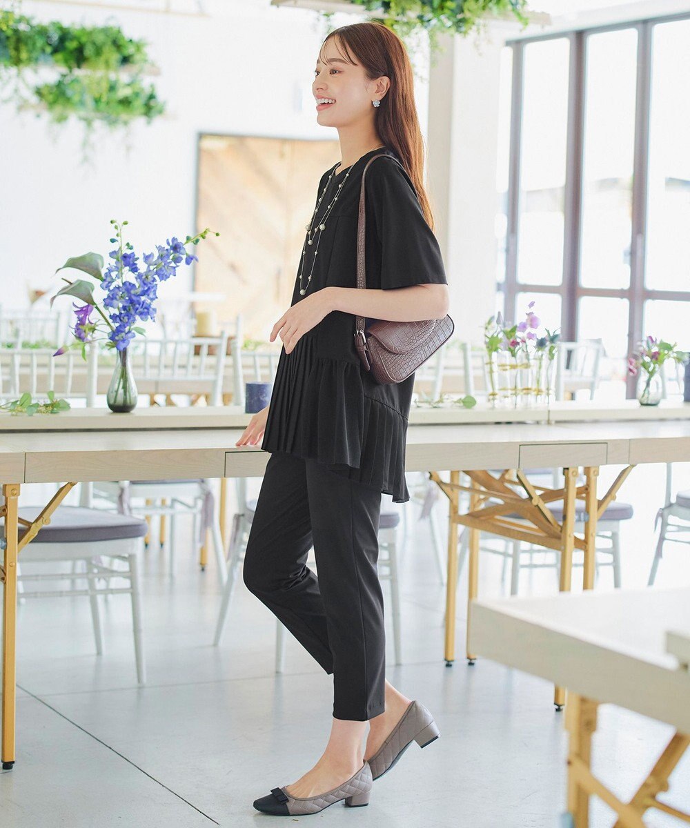 Tiaclasse 【小倉優子さん着用・日本製・洗える】サーラドライ・テーパードパンツ 