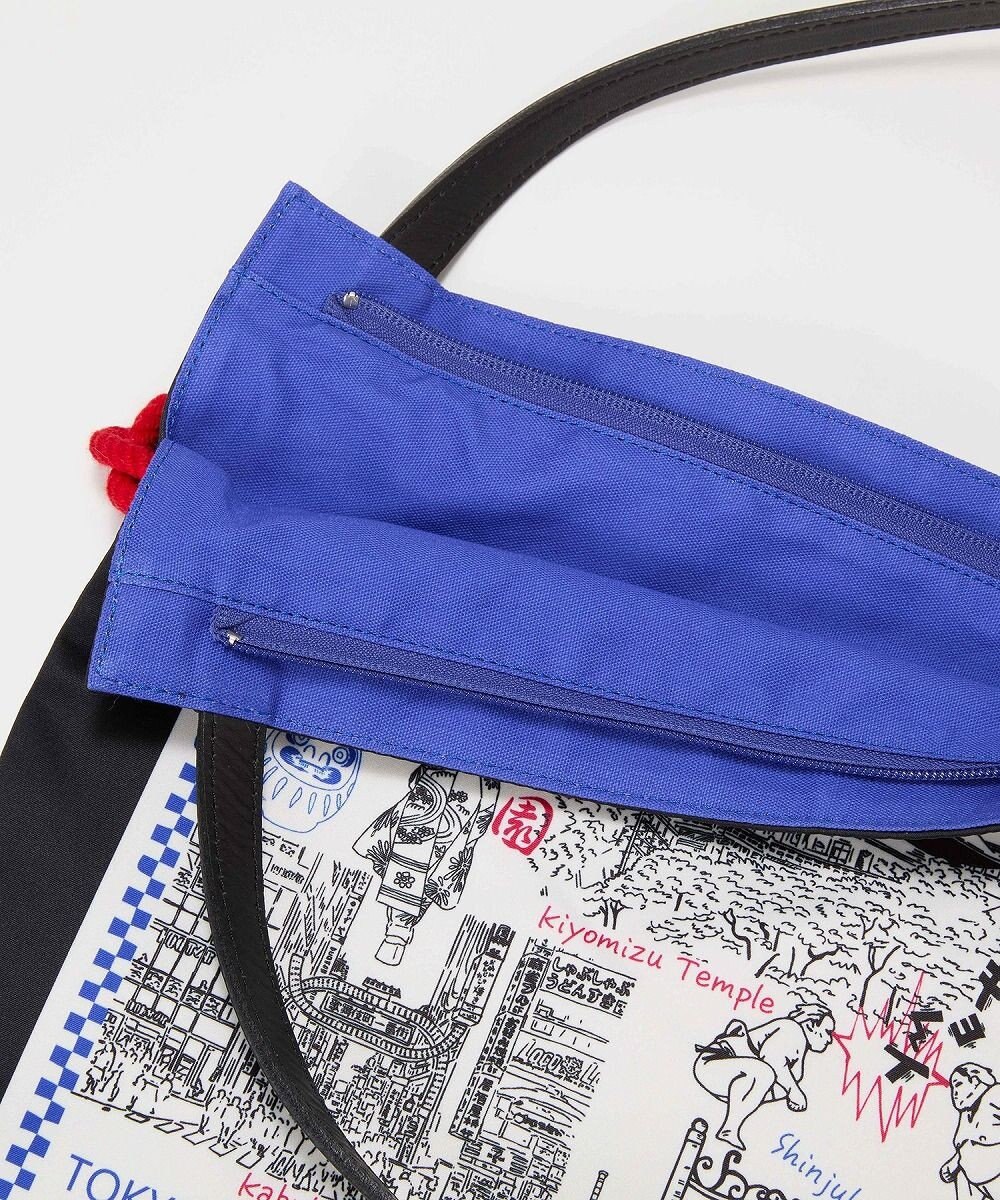 TOPKAPI 【TREASURE TOPKAPI】マイルドサテン スカーフ柄 トートバッグ スーベニアプリント 