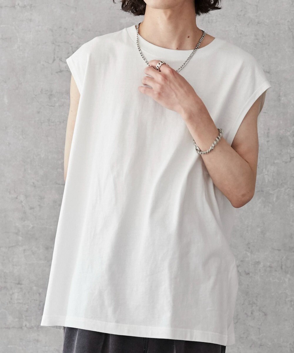 WEGO 【5色3サイズ展開/ユニセックス着用ITEM/洗える/綿100%】スリーブレスコットンT 