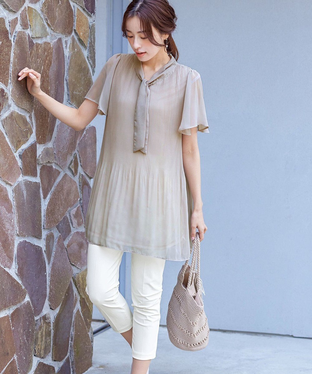 Tiaclasse 【小倉優子さん着用・日本製・洗える】サーラドライ・テーパードパンツ 