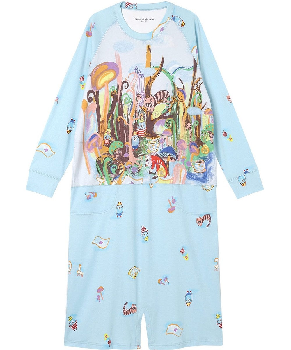 tsumori chisato SLEEP ツモリチサト ネグリジェ 綿100%(本体) スムース素材 長袖 ロング丈 ルームウエア レディース UNX589 /ワコール 