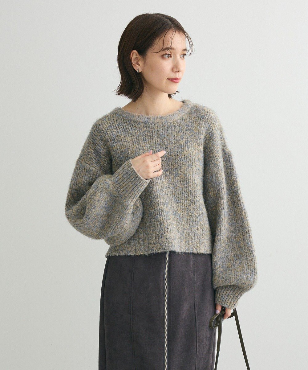 Green Parks ・ＥＬＥＮＣＡＲＥ　ＤＵＥ　ミックスシャギーニット 