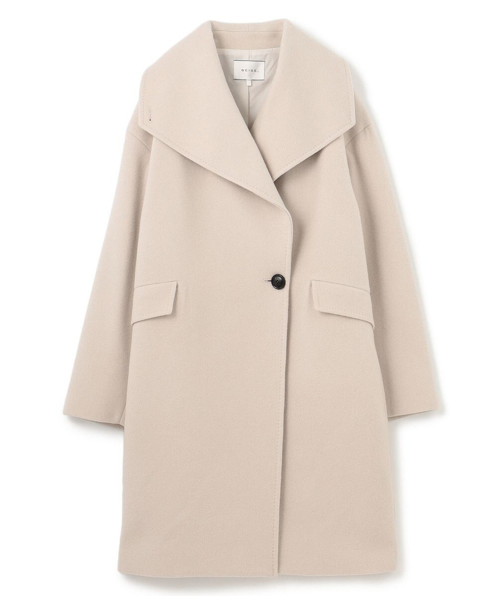 BEIGE， 【WEB限定】BORNIOL / ビックカラーコクーンコート 