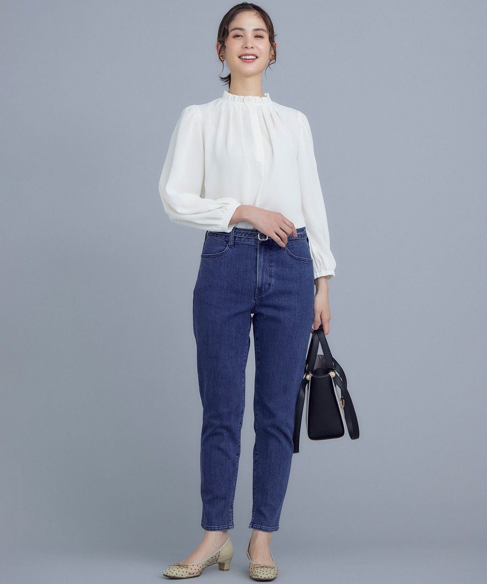 組曲 【WEB限定】ライトデシン フリル襟ブラウス 