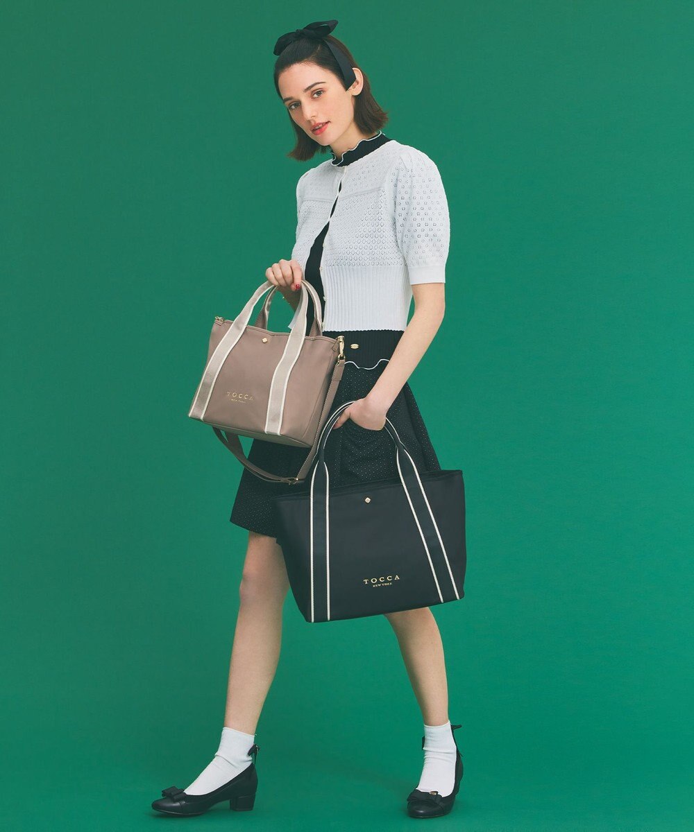 TOCCA BICOLOR RIBBON NYLON M トートバッグ M 