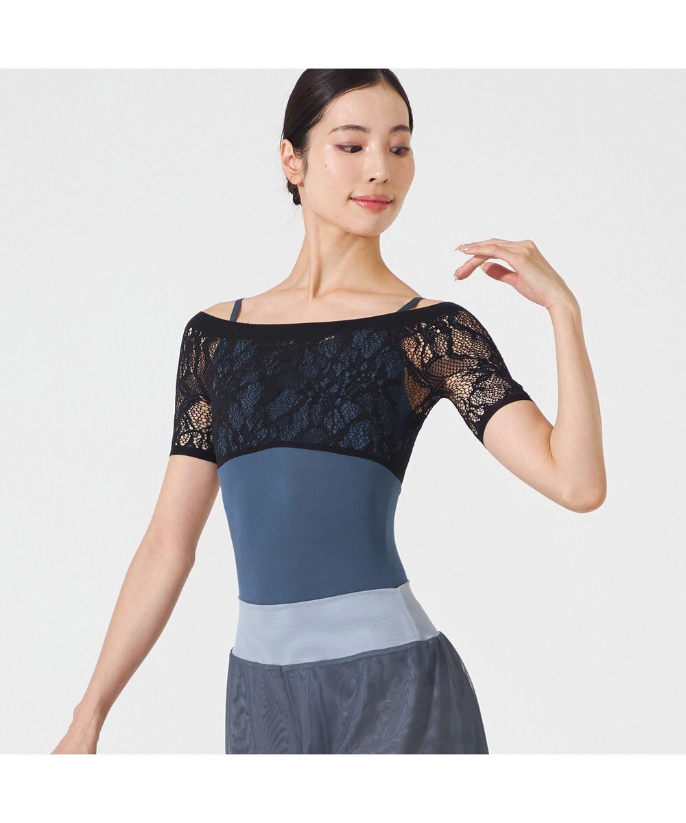 Chacott ハーフスリーブレオタード 