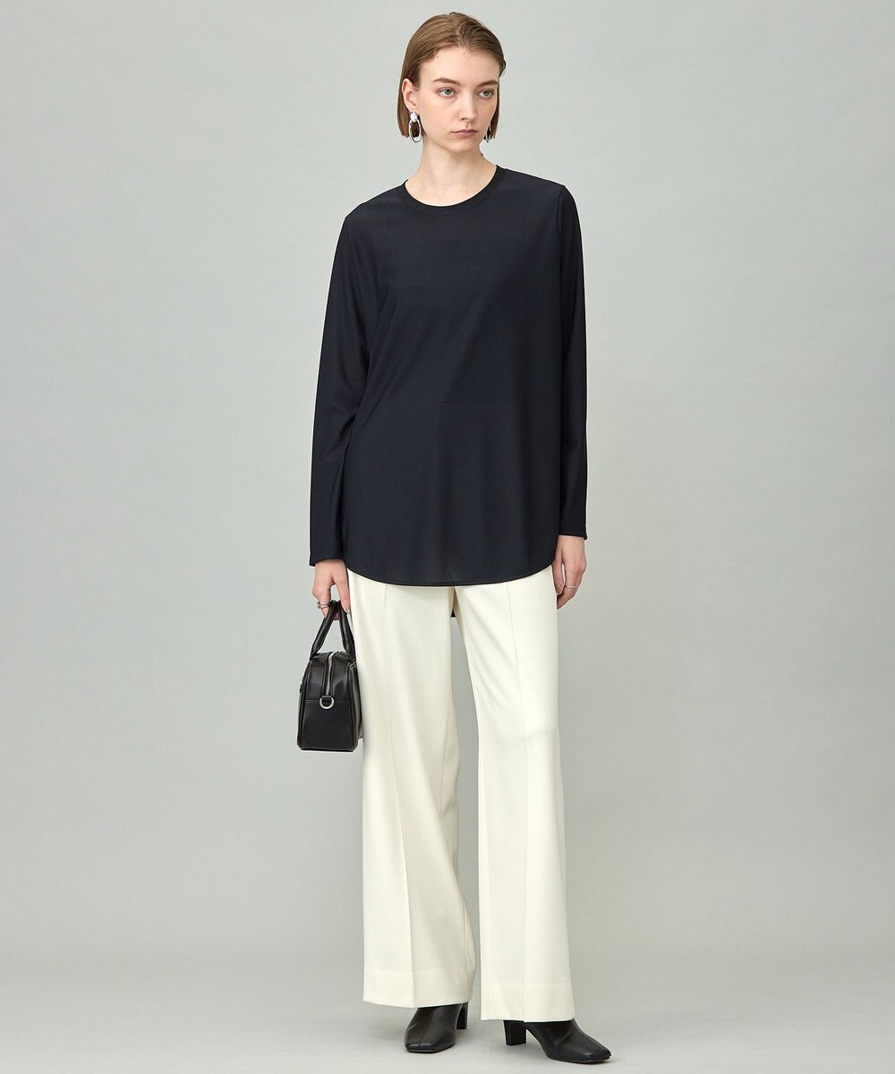 ICB 【洗える】 トリアセボディシェルピーチ ワイドパンツ 