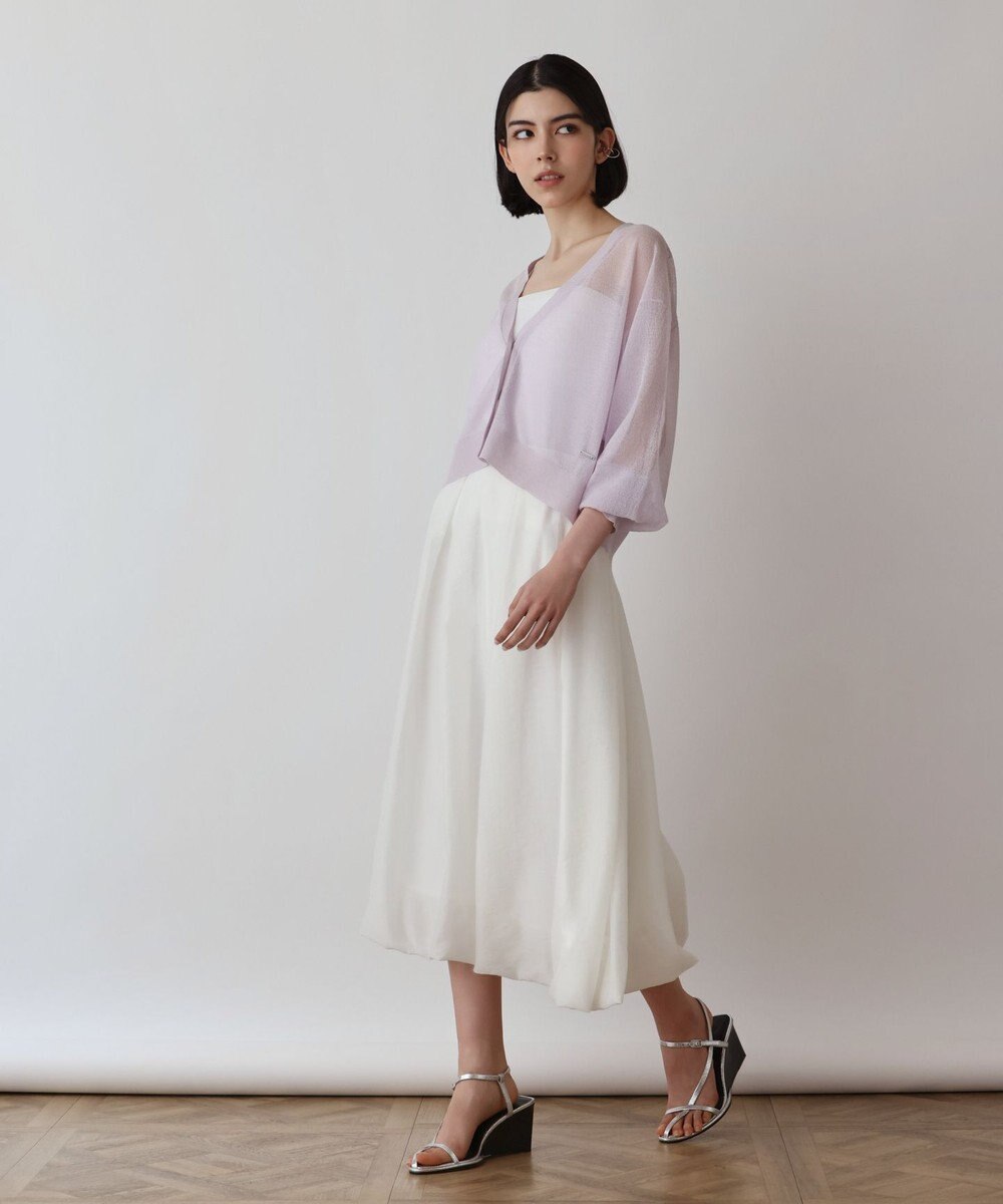 GRACE CONTINENTAL シアージョーゼットカーディガン 