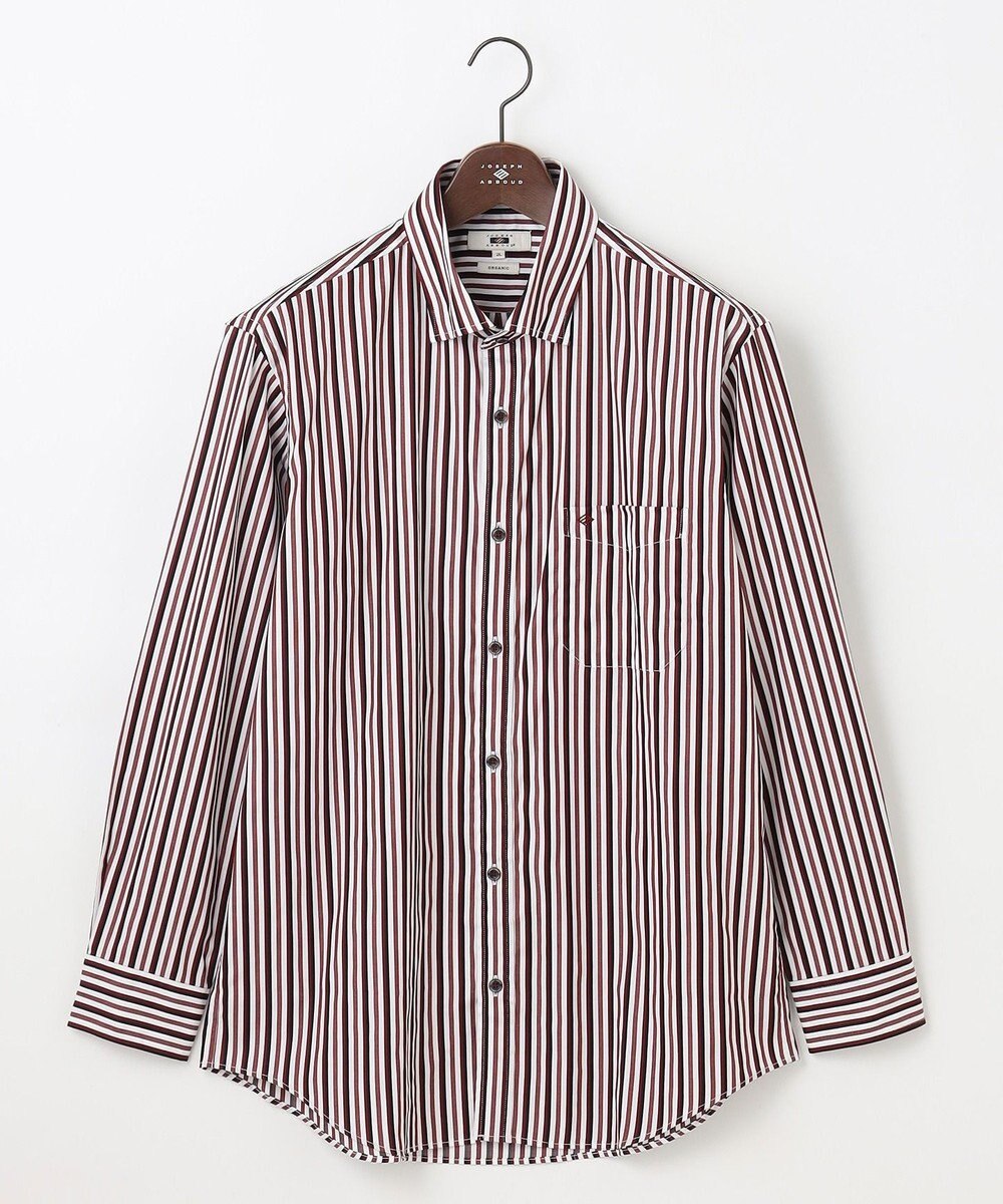JOSEPH ABBOUD 【キングサイズ・オーガニックコットン・柔らかな肌触り】カラーストライプ シャツ 