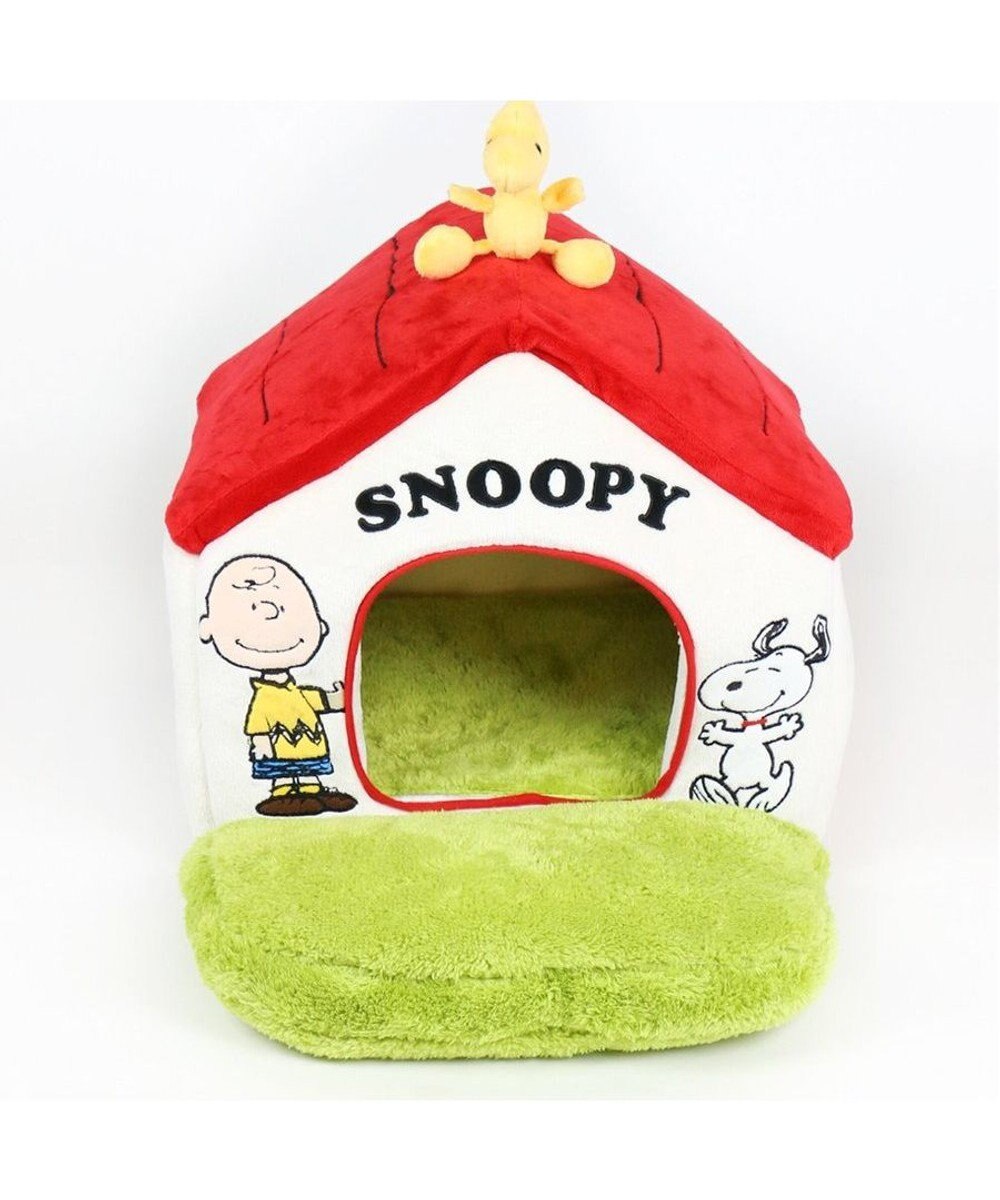 犬用品 ペットグッズ ハウス ベッド ペットパラダイス 犬 ベッド おしゃれ スヌーピー 赤い屋根のハウス 小 お庭付き グッズ ドーム 赤屋根 猫 小型犬 介護 ふわふわ 通年 夏 クッション ソファ カドラー おしゃれ 室内 キャラクター Pet Paradise ファッション