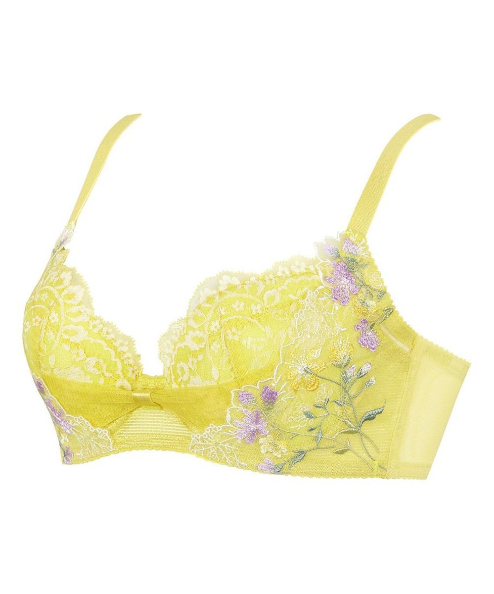 WACOAL 【リボンブラ】 【脇すっきり】 ブラジャー 脇高設計 着やせシルエット 動いても谷間をキープ ペアショーツあり レディース BRB413 /ワコール 