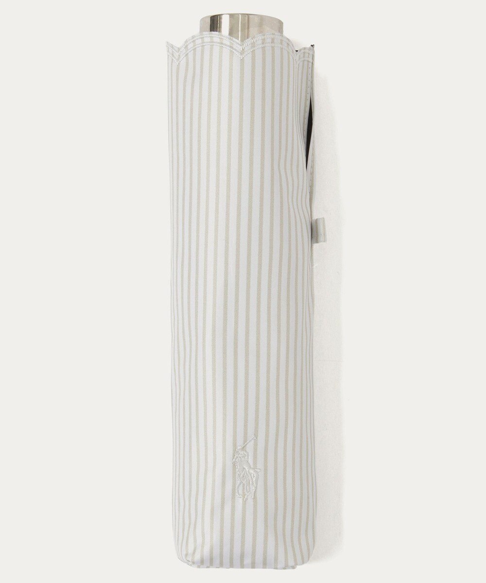 MOONBAT 【WEB限定/ 遮光率100％/遮熱/UV】POLO RALPH LAUREN（ポロ ラルフローレン）晴雨兼用日傘 ワンポイント ポロポニー ストライプ 折りたたみ傘 