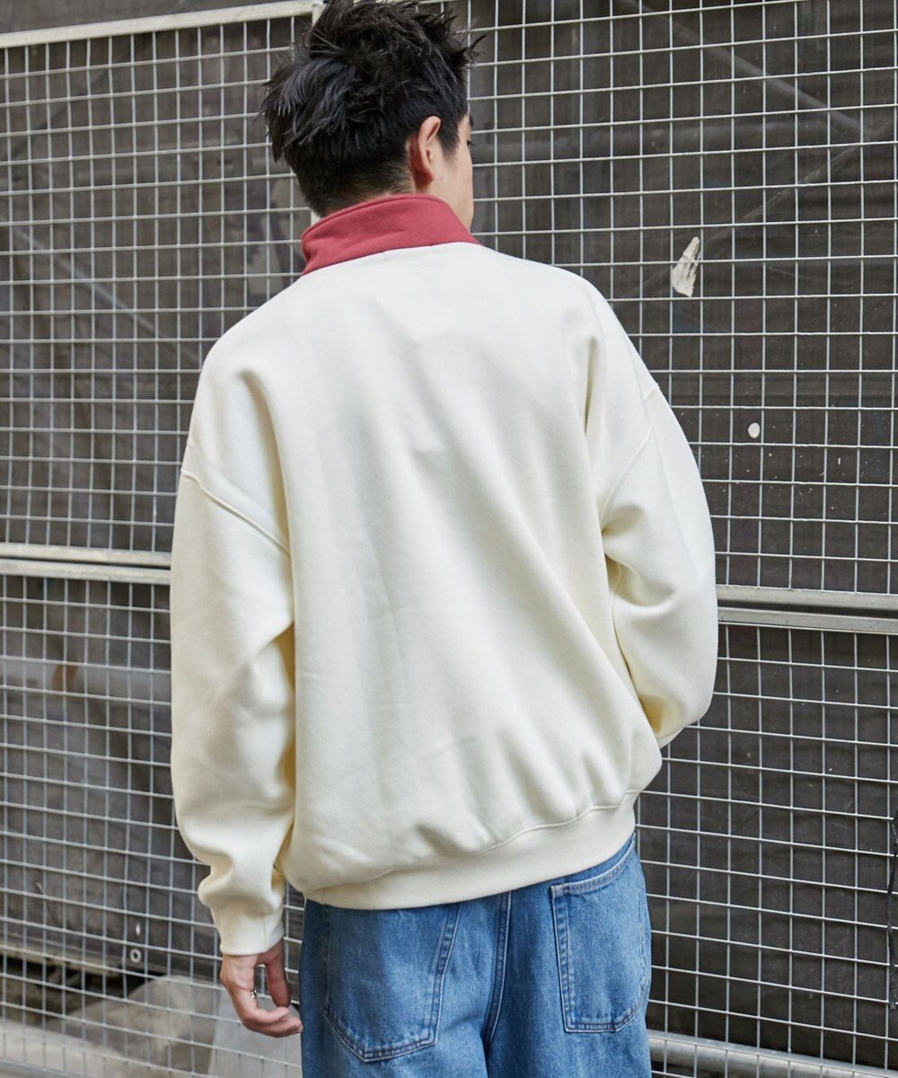 WEGO サークルロゴハーフジッププルオーバー 