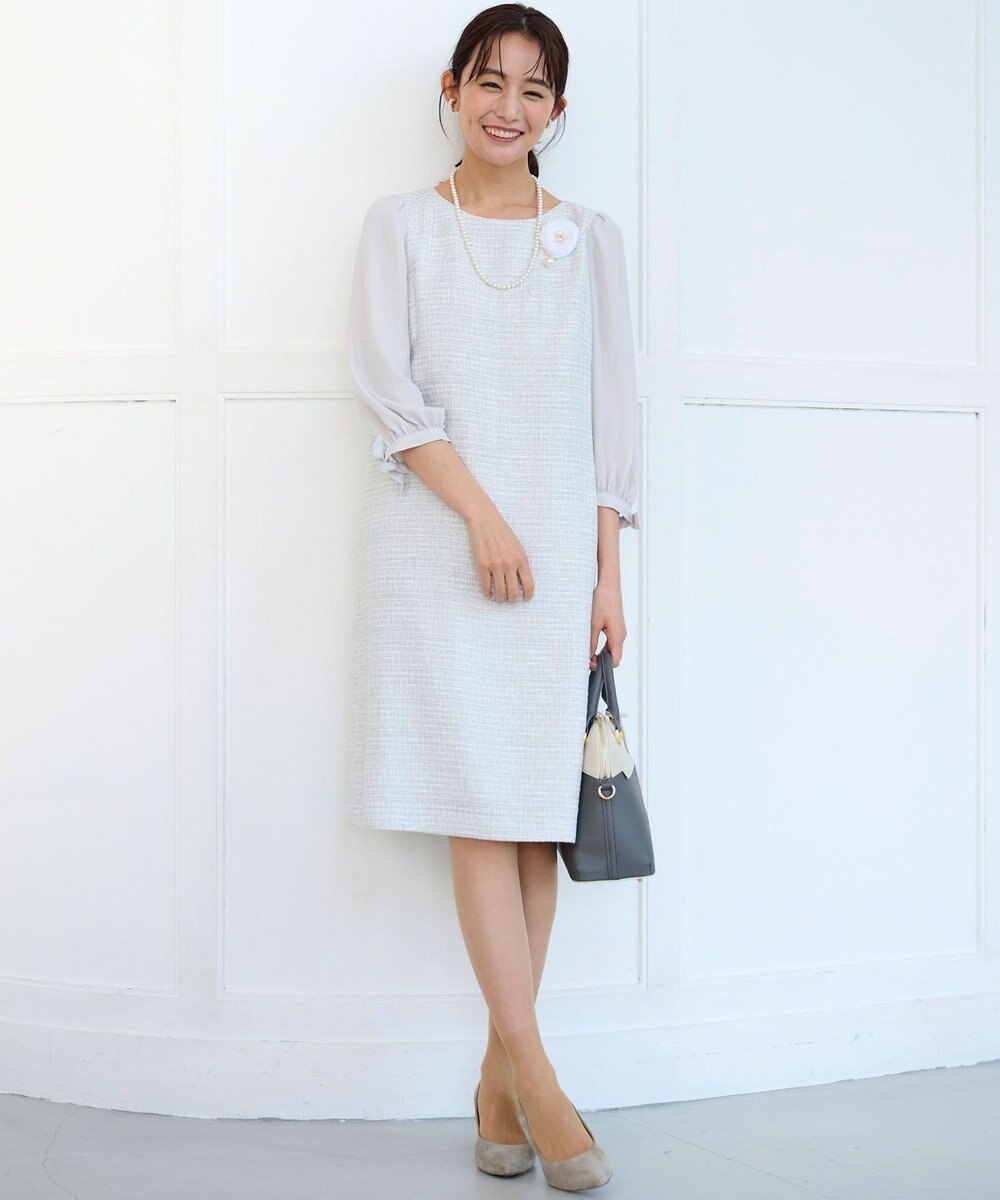 組曲 【KUMIKYOKU NAVY】ラメループモールツイード ワンピース 