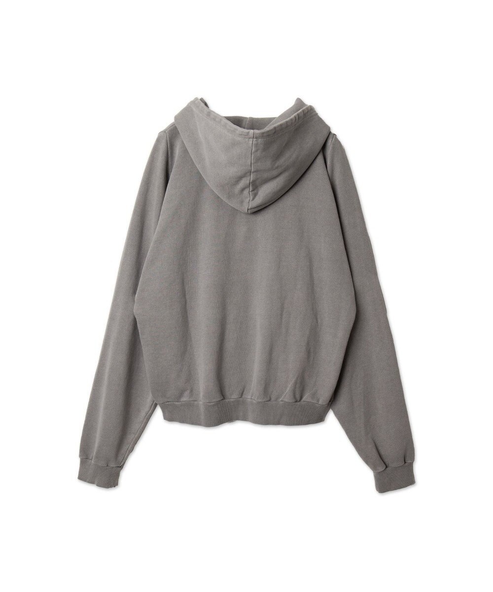 WEGO 【ユニセックス着用ITEM】ピグメントダメージアップリケZIPパーカー 