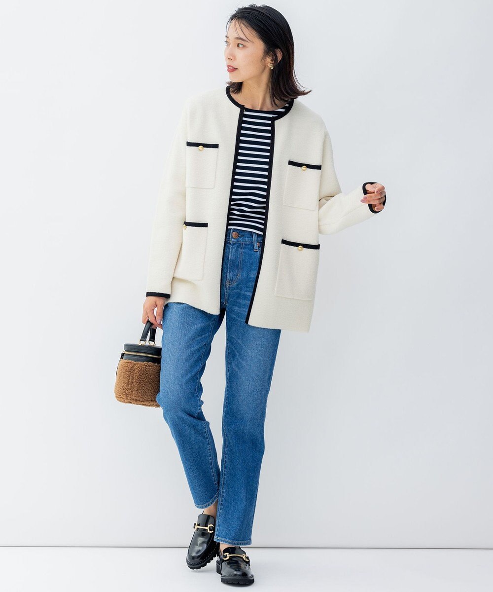 23区 L ミニブークレ ニットジャケット 