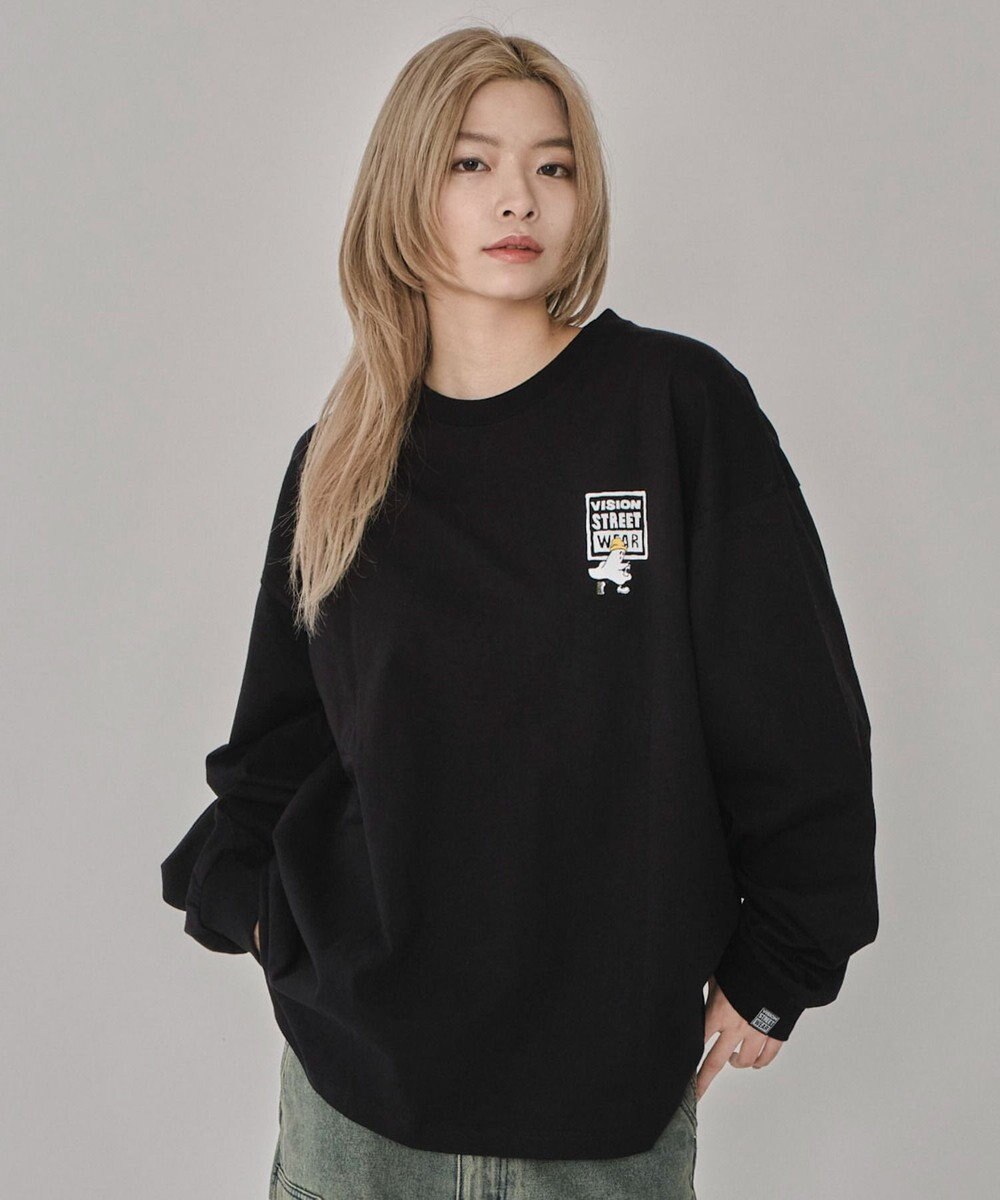 WEGO 【ユニセックス着用ITEM】別注VISIONゴーストスケータープリントT（LS） 